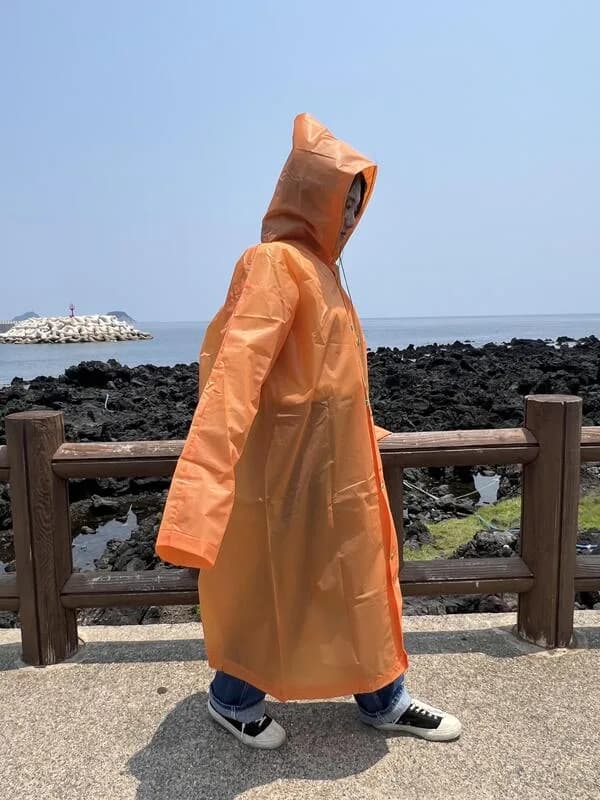 제주 우비 2종 (투명/주황)